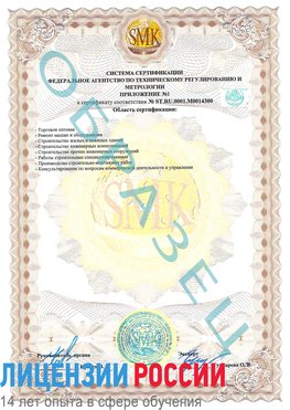 Образец сертификата соответствия (приложение) Елань Сертификат OHSAS 18001